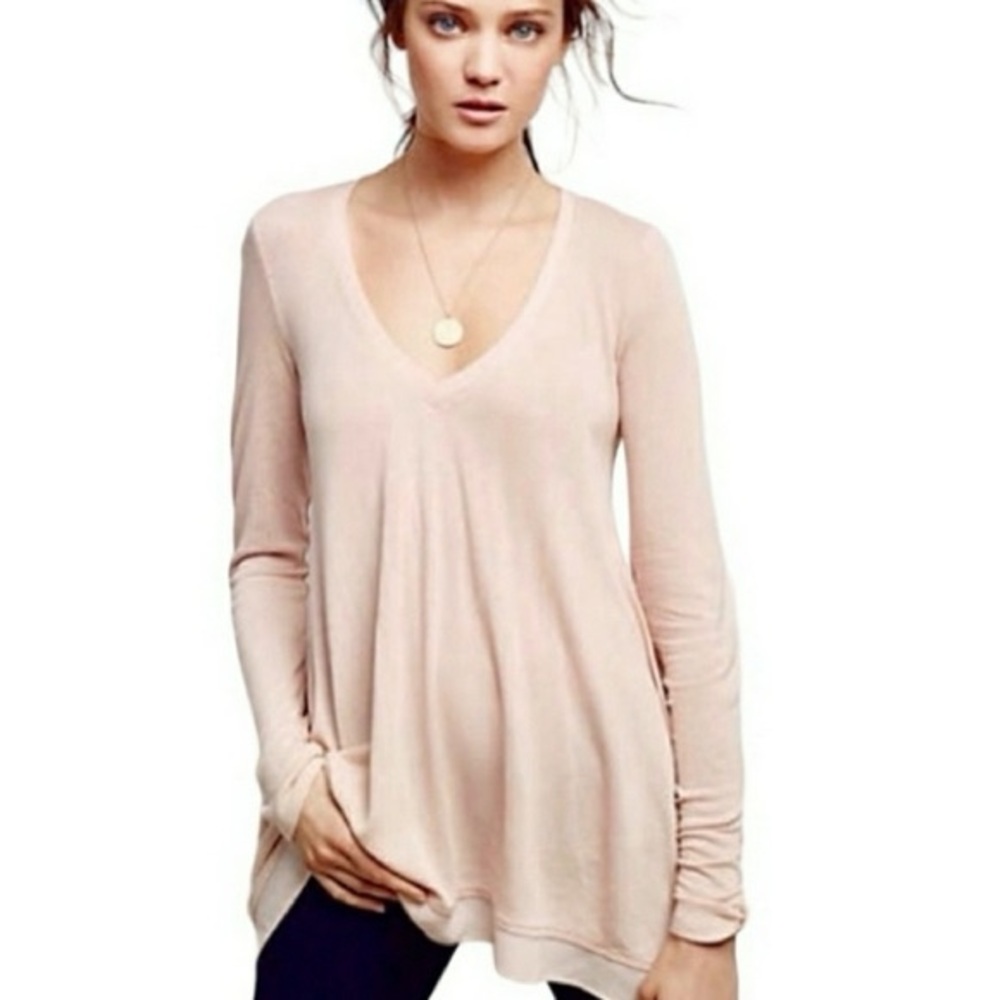 ANTHROPOLOGIE V-Neck Asymmetrical Tunic